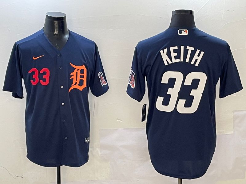 Men Detroit Tigers #33 Keith Drak Blue Game 2025 Nike MLB Jersey style 3112